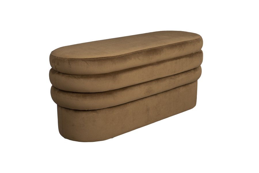 DUTCHBONE Aditi Bank, oval – braunes Polyester (93x35)