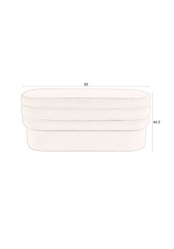 DUTCHBONE Aditi Bank, oval – braunes Polyester (93x35)