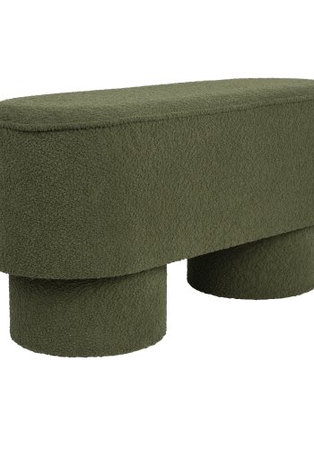 WHITE LABEL LIVING Marcos benk, oval - grnn polyester (93x35)