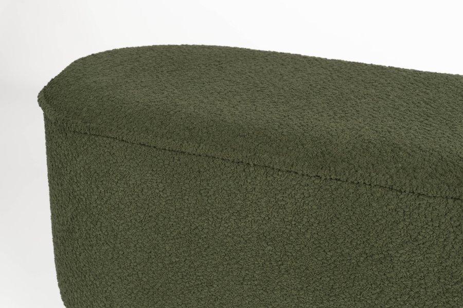 WHITE LABEL LIVING Marcos benk, oval - grnn polyester (93x35)