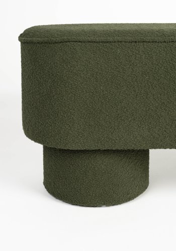 WHITE LABEL LIVING Marcos benk, oval - grnn polyester (93x35)