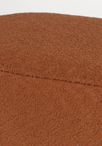 WHITE LABEL LIVING Marcos benk, oval - rdbrun polyester (93x35)