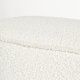 WHITE LABEL LIVING Marcos benk, oval - hvit polyester (93x35)