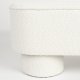 WHITE LABEL LIVING Marcos benk, oval - hvit polyester (93x35)