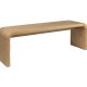 ZUIVER Brave benk, rektangulr - naturlig eikefiner og gummitre (140x38)