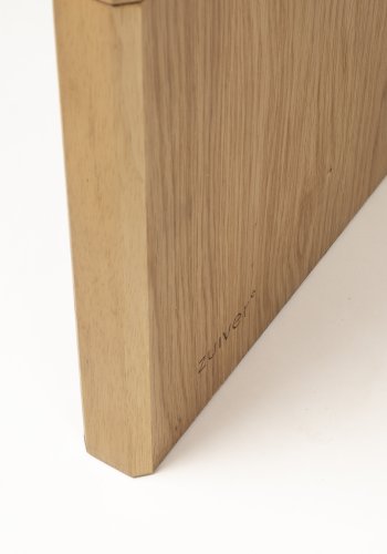 ZUIVER Brave benk, rektangulr - naturlig eikefiner og gummitre (140x38)