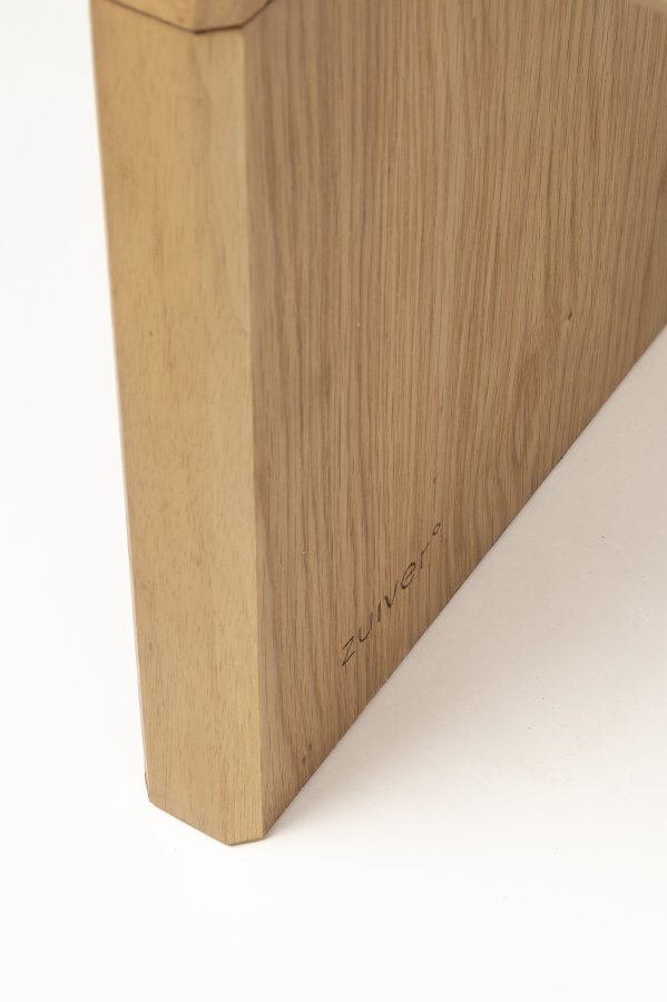 ZUIVER Brave benk, rektangulr - naturlig eikefiner og gummitre (140x38)