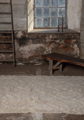 VIND COLLECTION Zoewool teppe, rektangulrt - beige ull (400300)