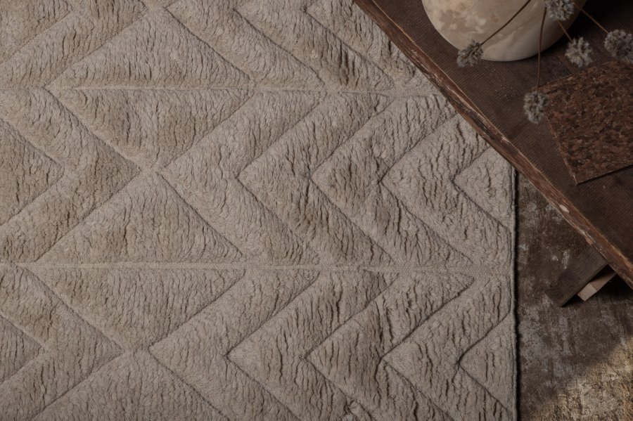 VIND COLLECTION Zoewool teppe, rektangulrt - beige ull (230x160)