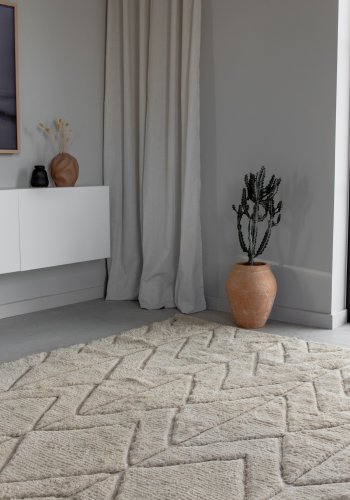 VIND COLLECTION Zoewool teppe, rektangulrt - beige ull (230x160)