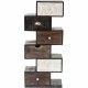 KARE DESIGN Zick Zack Finca kommode - sort/hvid/brunt tr, m. 6 unikke skuffer