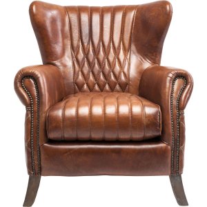 KARE DESIGN Country Side Recliner - Brun Koskinn, med Armstöd