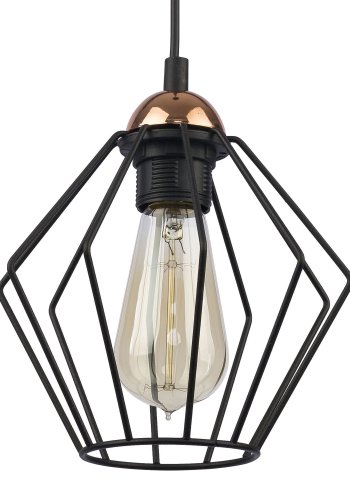 TK Galaxy taklampe - kobber og sort metall