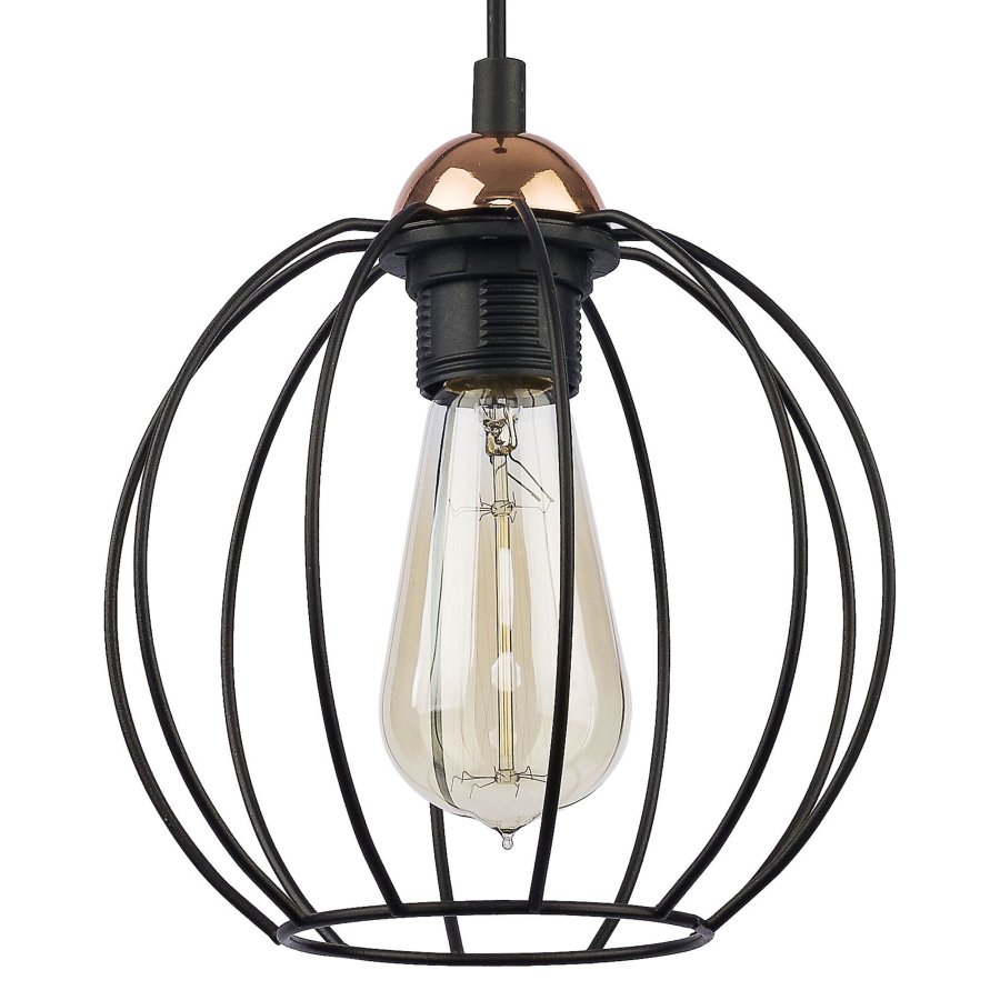 TK Galaxy taklampe, Large - kobber og sort metall