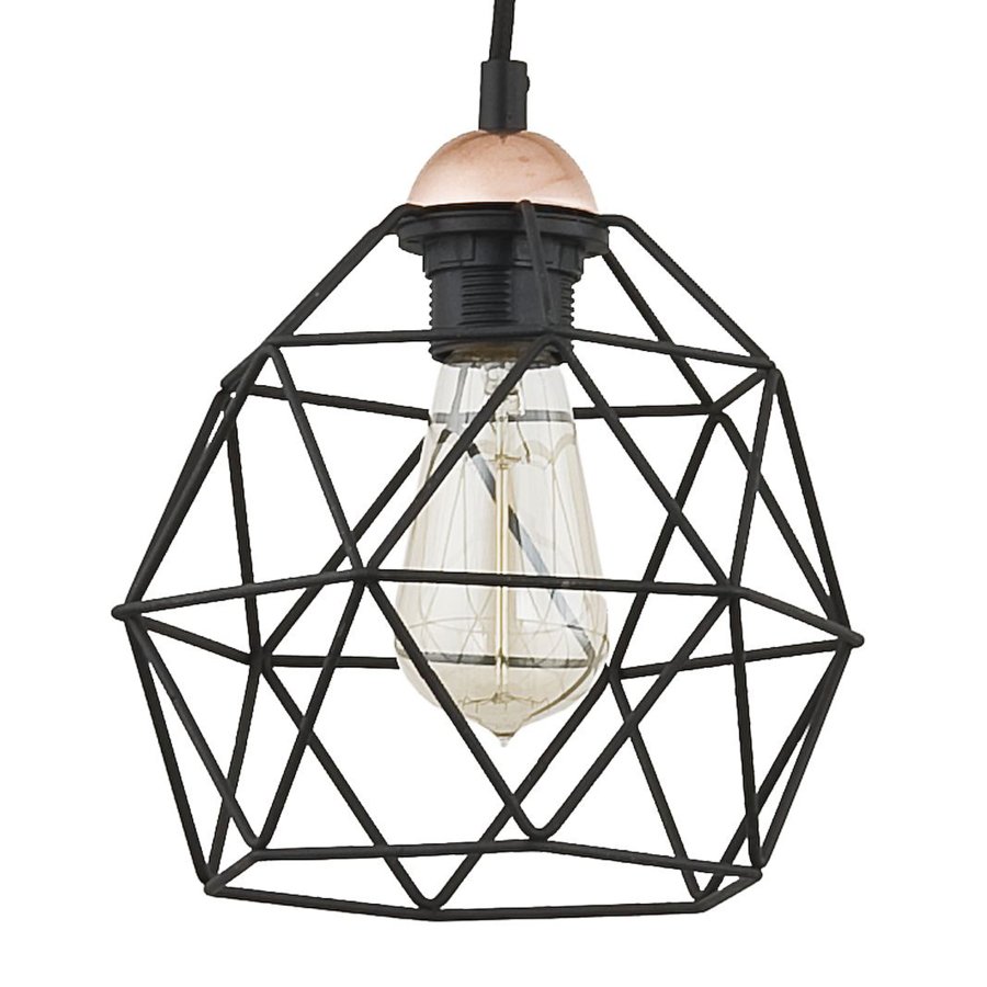 TK Galaxy Spider loftlampe, m. 4 skjermer - kobber og svart metall