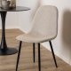 ACT NORDIC Celia spisestuestol - beige stoff og sort stl