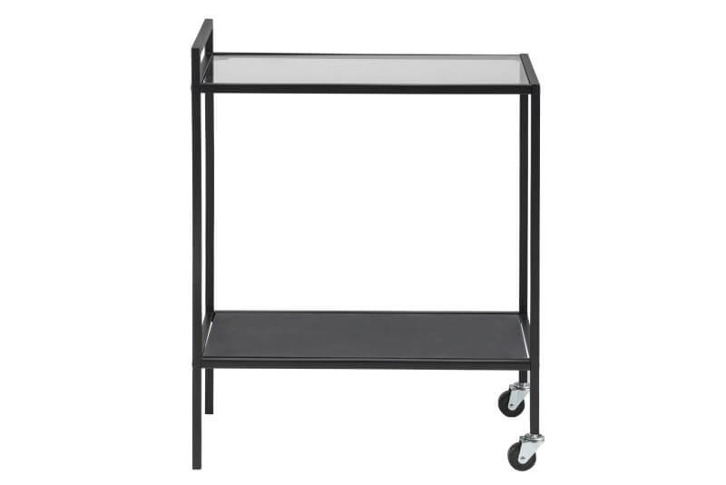 ACT NORDIC Seaford rullebord - stl med glasplade, m. hjul