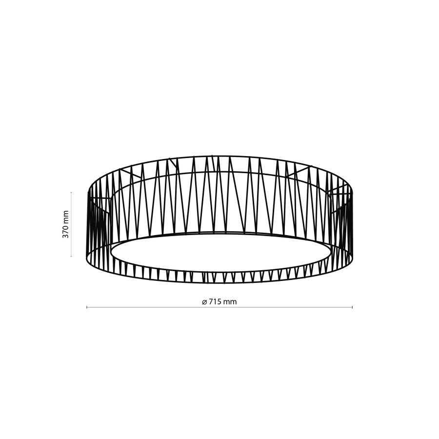 TK Harmony loftlampe - sort stof og metal