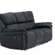 VENTURE DESIGN Saranda hvilestol 3 pers. sofa - svart mikrofiber