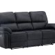 VENTURE DESIGN Saranda hvilestol 3 pers. sofa - svart mikrofiber