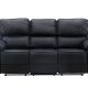 VENTURE DESIGN Saranda hvilestol 3 pers. sofa - svart mikrofiber