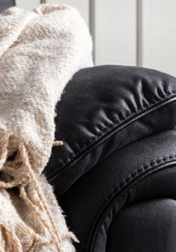 VENTURE DESIGN Saranda hvilestol 3 pers. sofa - svart mikrofiber