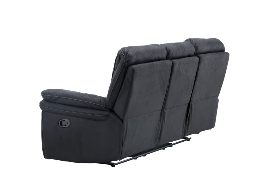 VENTURE DESIGN Saranda hvilestol 3 pers. sofa - svart mikrofiber