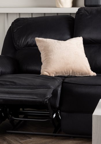 VENTURE DESIGN Saranda hvilestol 3 pers. sofa - svart mikrofiber