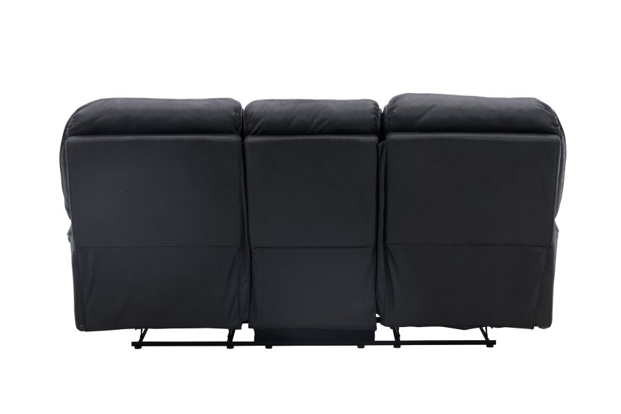 VENTURE DESIGN Saranda hvilestol 3 pers. sofa - svart mikrofiber