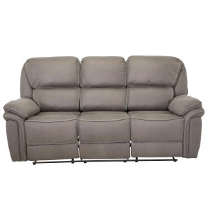 VENTURE DESIGN Saranda 3 pers. sofa, m. recliner - gr stof