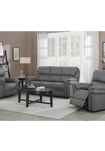 VENTURE DESIGN Saranda 3-manns sofa med hvilestol - grtt stoff