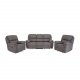 VENTURE DESIGN Saranda 3-manns sofa med hvilestol - grtt stoff