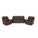 VENTURE DESIGN Saranda 3-manns sofa med hvilestol - brunt stoff