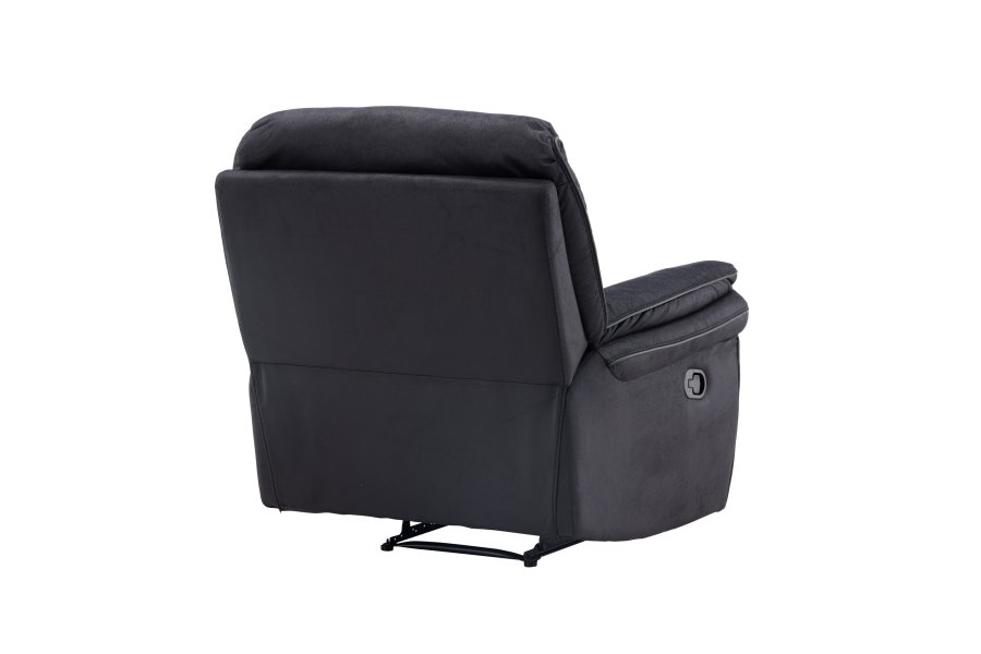 VENTURE DESIGN Saranda hvilestol, m. armlen - svart mikrofiber og plast