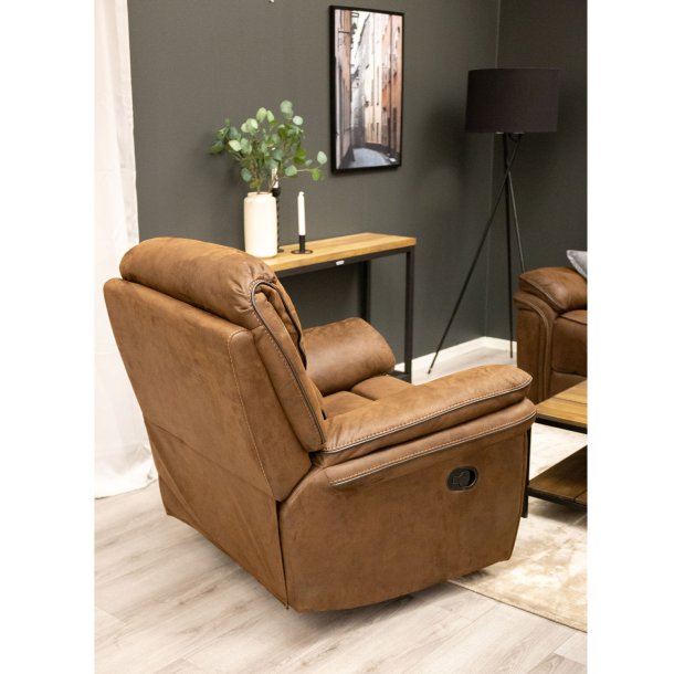 Saranda recliner lnestol - brun stof
