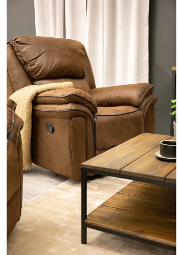 VENTURE DESIGN Saranda hvilestol - brunt stoff