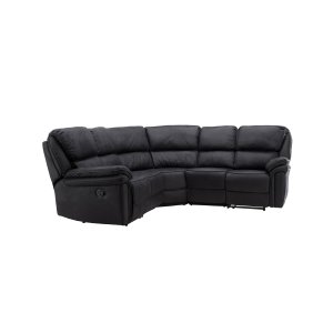 VENTURE DESIGN Saranda recliner hjrnesofa - sort mikrofiber