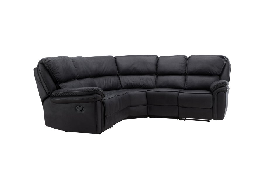 VENTURE DESIGN Saranda hvilestol hjrnesofa - svart mikrofiber