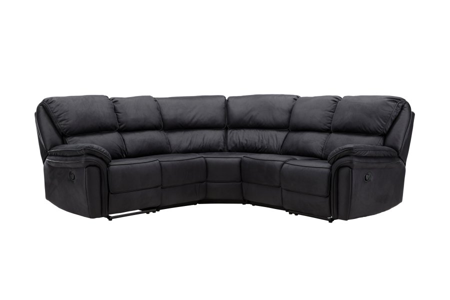 VENTURE DESIGN Saranda hvilestol hjrnesofa - svart mikrofiber