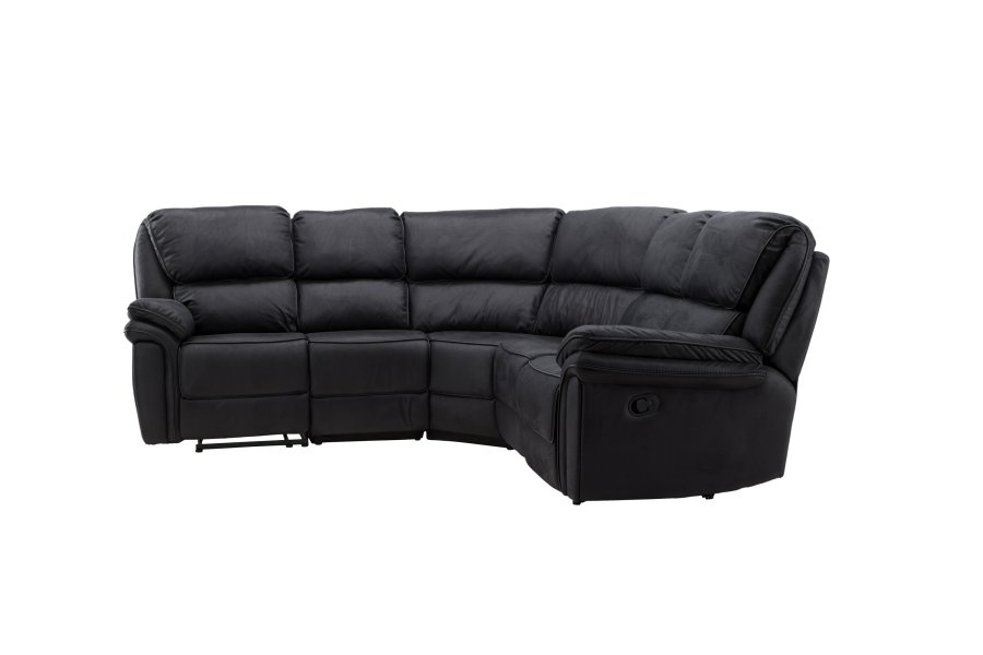 VENTURE DESIGN Saranda hvilestol hjrnesofa - svart mikrofiber