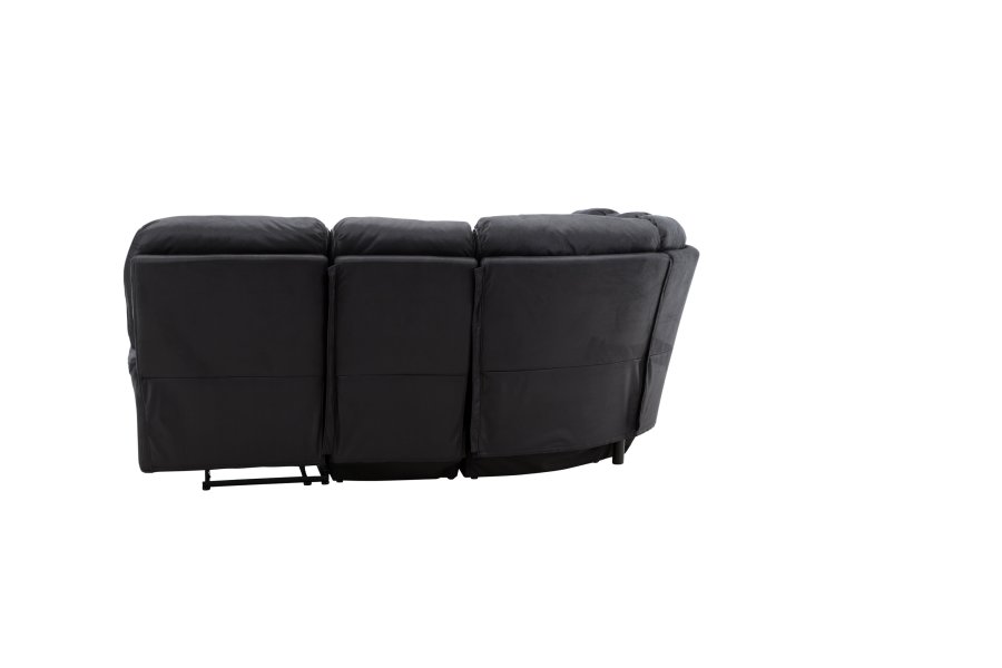 VENTURE DESIGN Saranda hvilestol hjrnesofa - svart mikrofiber