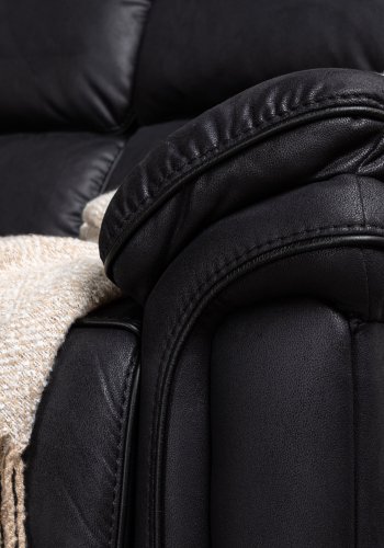 VENTURE DESIGN Saranda hvilestol hjrnesofa - svart mikrofiber