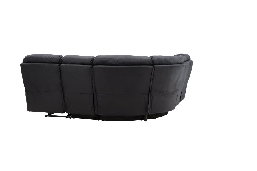 VENTURE DESIGN Saranda hvilestol hjrnesofa - svart mikrofiber