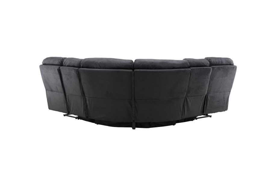 VENTURE DESIGN Saranda hvilestol hjrnesofa - svart mikrofiber