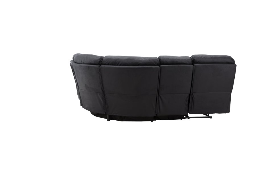 VENTURE DESIGN Saranda hvilestol hjrnesofa - svart mikrofiber