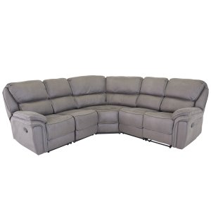 VENTURE DESIGN Saranda hjrnesofa, m. recliner - gr stof