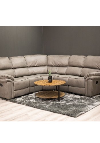 VENTURE DESIGN Saranda hjrnesofa, med hvilestol - grtt stoff