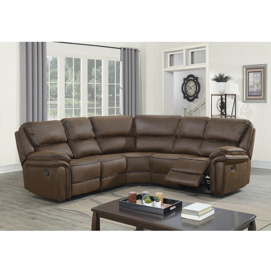 VENTURE DESIGN Saranda hjrnesofa, med hvilestol - brunt stoff