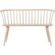 VENTURE DESIGN Bobby spisebordsbenk, m. ryggst�tte - hvitkalket gummitre