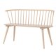 VENTURE DESIGN Bobby spisebordsbenk, m. ryggst�tte - hvitkalket gummitre